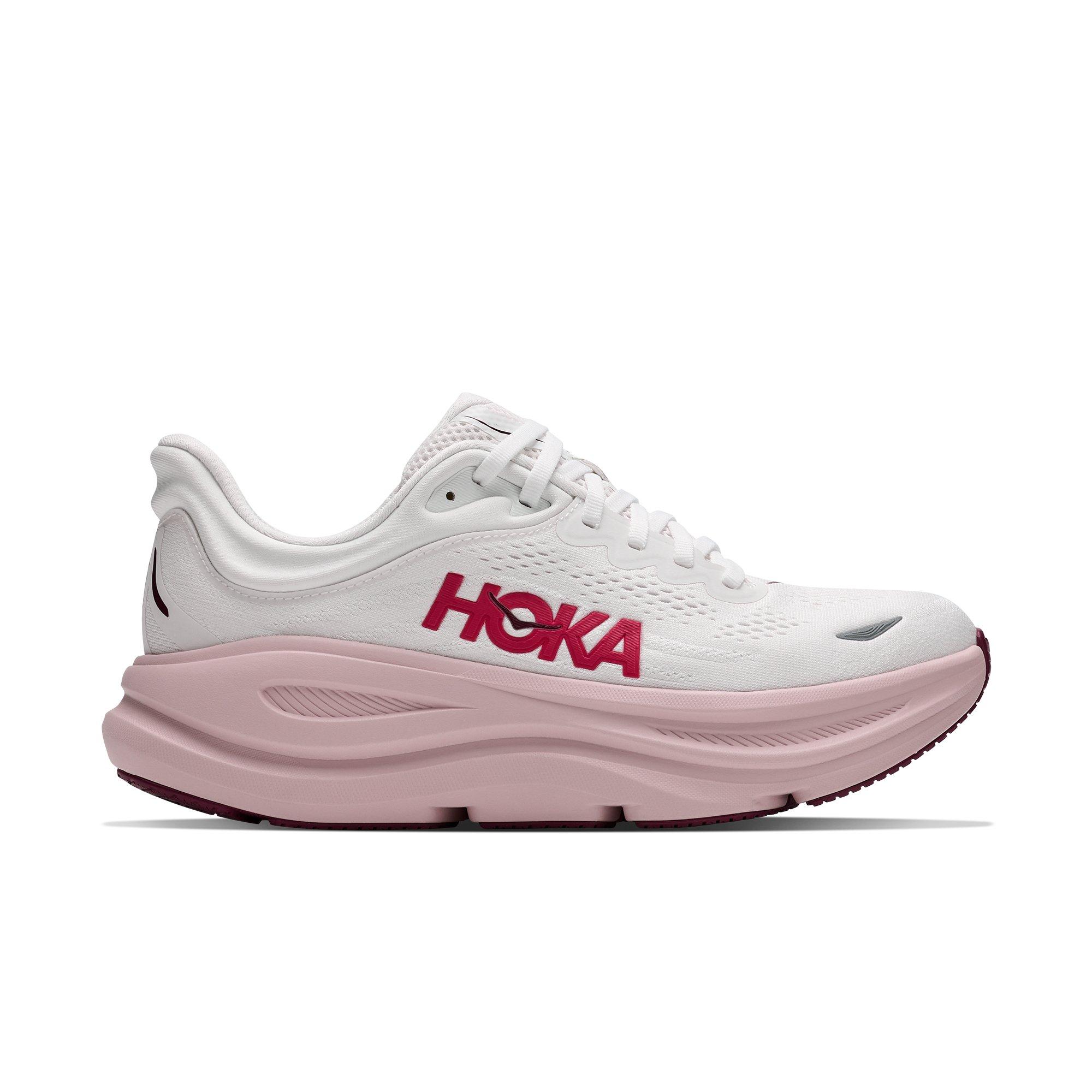 Hoka Bondi 9 "White/Pink" Women's Running Shoe - WHITE/PINK